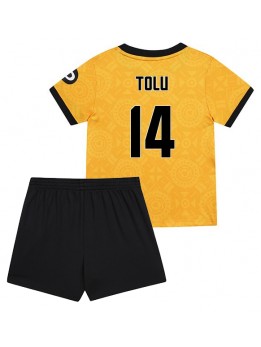 Otroški Nogometna dresi replika Wolves Tolu Arokodare #14 Domači 2025-26 Kratek rokav (+ hlače)